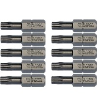 1/4"Dr TORX bit, 10pcs T20 x25mmL