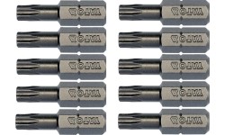 1/4"Dr TORX bit, 10pcs T20 x25mmL