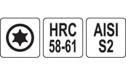 1/4"Dr TORX bit, 10pcs T20 x25mmL