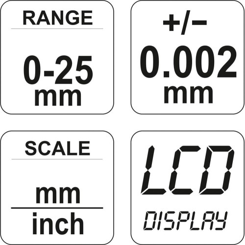 Digital micrometer 0-25mm