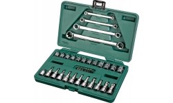 1/4" + 3/8" Dr. E-TORX wrench set 35pcs.