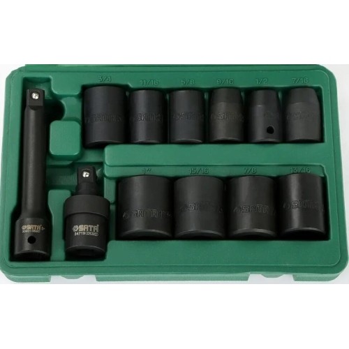 1/2" Dr. Impact socket SAE set 12pcs