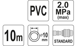 Žarna su jungtimis PVC (Ø10x14mm), 10m