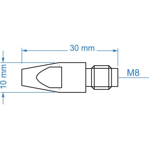 Antgalis,  MB36 MB401 MB501 M8x30 Aliuminiui CuCrZr ⌀ 1,2