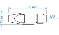 Antgalis,  MB36 MB401 MB501 M8x30 Aliuminiui CuCrZr ⌀ 1,2