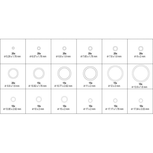 O-ring set 270pcs HNBR for air conditioning