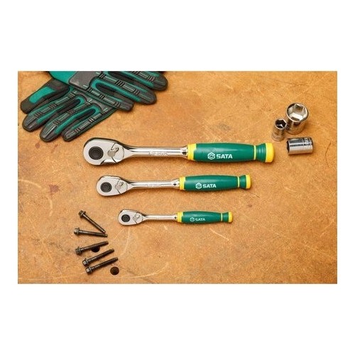 Dr. Quick-release ratchet (tear drop) set 3pcs, cushion grip 72 teeth