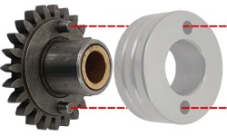 Dantratis, vielos padavimo mechanizmui 4RA (4 ratukai)