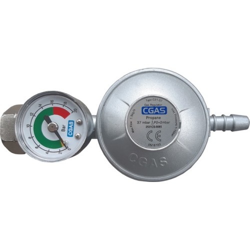 LPG propane regulator with pressure gauge for stoves