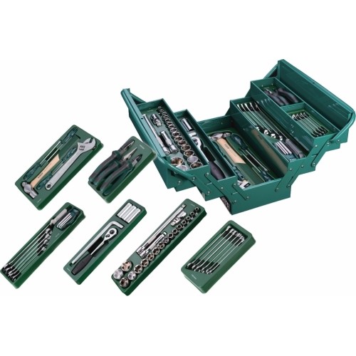 Tool box with trays and SATA tools