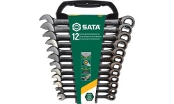 Raktų su reversine terkšle rinkinys 12vnt. (8-19mm)