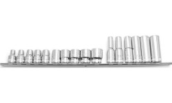 Galvučių rinkinys 1/2'' 16vnt. 6-kampės
