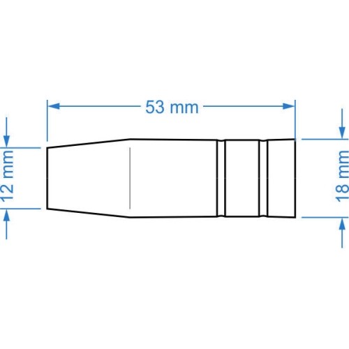 MIG/MAG dujų antgalis TW14 TW15 - kūginė
