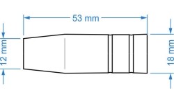 MIG/MAG dujų antgalis TW14 TW15 - kūginė
