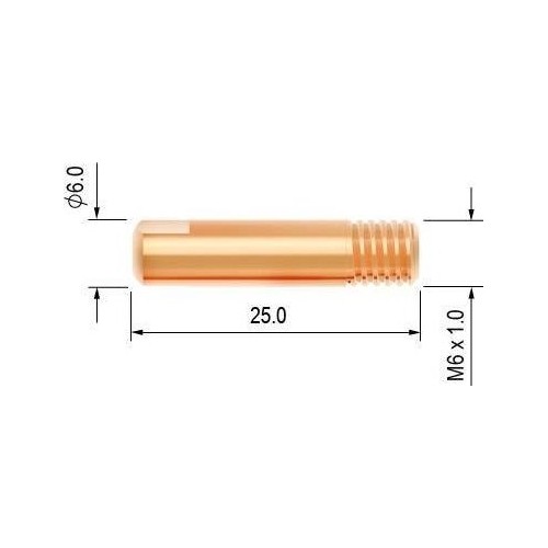 Nozzle, MB25 0.8 M6x25 - 0.8