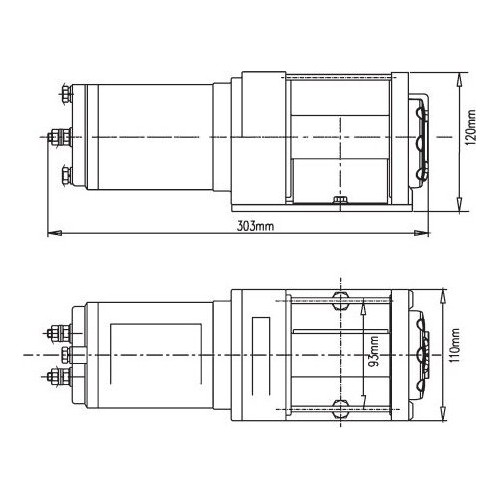 Electric winch 12V 2500LBS/1134KG (wire rope)