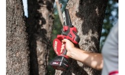 Akumuliatorinis grandininis mini pjūklas su plastikine dėže WORCRAFT 20V LI-ION