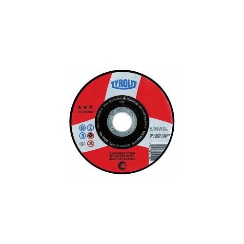 Grinding disc Tyrolit 150x3.0x22.23 stainless steel, red