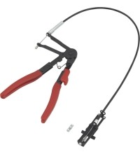 Remote action hose clip tool
