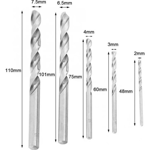 Screw extractor set and HSS drill bits 11pcs.