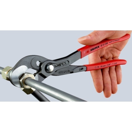 Santechninės replės KNIPEX greito sukimo su fiksavimu 250mm