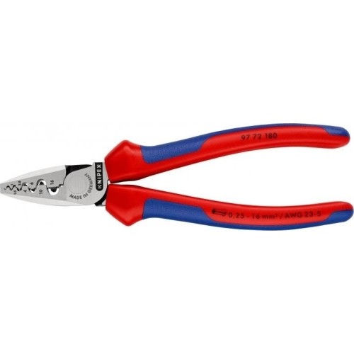 Crimping pliers for wire ferrules 180mm