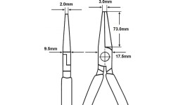 Bent long nose pliers 200mm KNIPEX