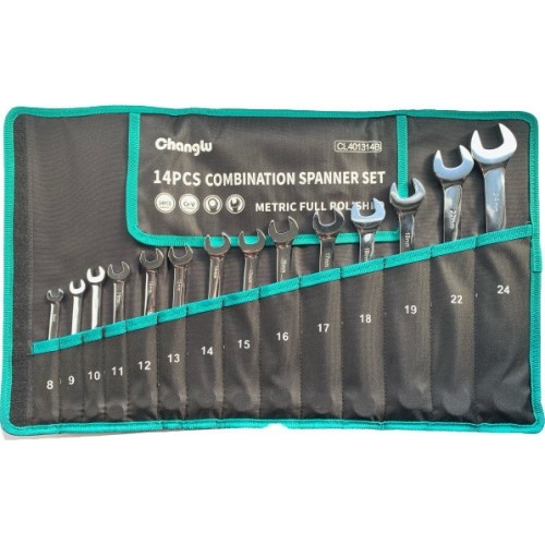 Combination wrench set 14pcs (8-24mm)