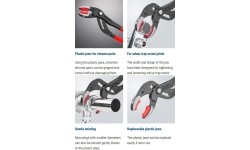 Santechninės replės 250mm KNIPEX (su fiksavimu)