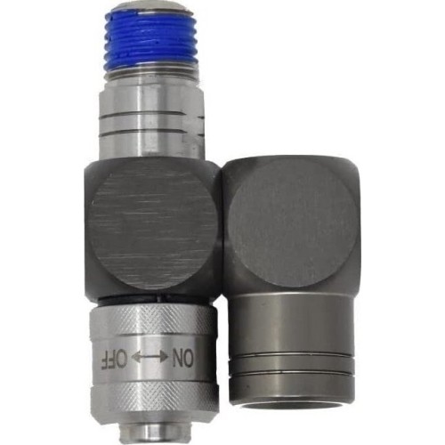 Pneumatinė jungtis 1/4 (iš.s./vid.s.) pasukama 360° su reguliatoriumi