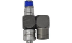 Pneumatinė jungtis 1/4 (iš.s./vid.s.) pasukama 360° su reguliatoriumi