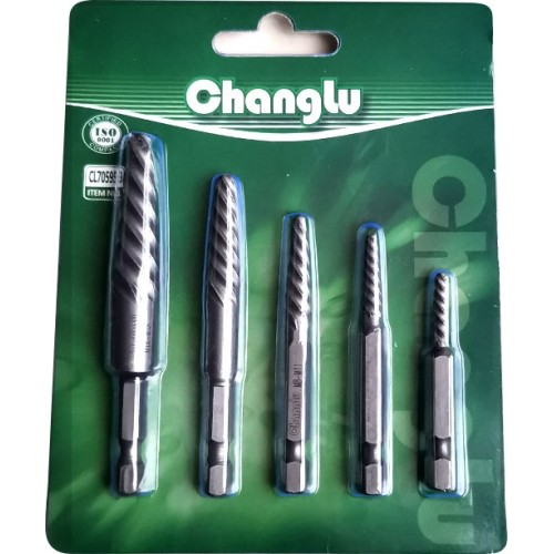 Extractor set 6pcs (thick) 1/4" HEX