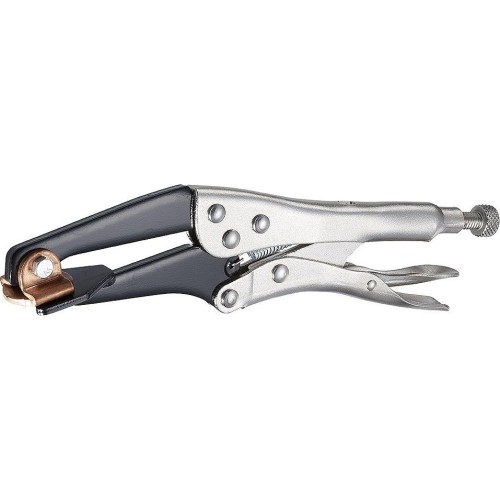 Plugweld pliers with copper pad