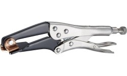 Plugweld pliers with copper pad