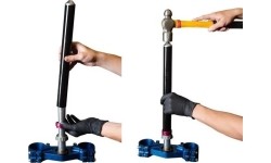 Steering stem bearing installer for motorcycles