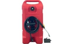 Portable fuel caddy 53L DTK53 with pump 12V battery/230V (with hose, nozzle)