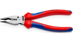 Kombinuotos replės siauromis žiaunomis 185mm KNIPEX