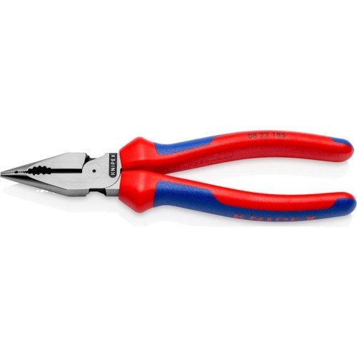 Kombinuotos replės siauromis žiaunomis 185mm KNIPEX