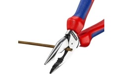 Kombinuotos replės siauromis žiaunomis 185mm KNIPEX