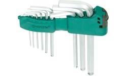 L-tipo šešiakampių vidutinių, apvalia galvute raktų rinkinys 9vnt.