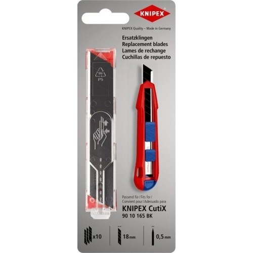 Geležtė nulaužiama peiliui 18mm (10vnt) KNIPEX