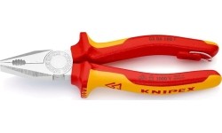 Kombinuotos replės elektrikui 180mm (1000V) KNIPEX