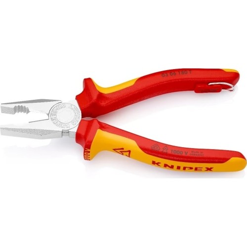Kombinuotos replės elektrikui 180mm (1000V) KNIPEX