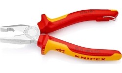 Kombinuotos replės elektrikui 180mm (1000V) KNIPEX
