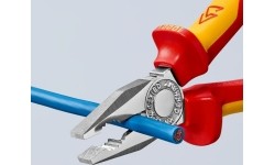 Kombinuotos replės elektrikui 180mm (1000V) KNIPEX