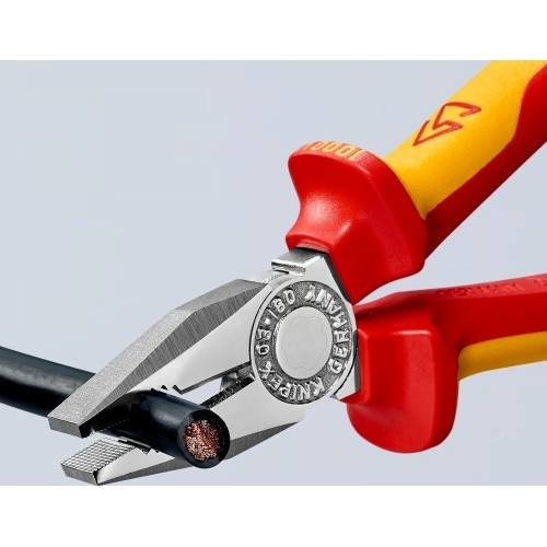 Kombinuotos replės elektrikui 180mm (1000V) KNIPEX