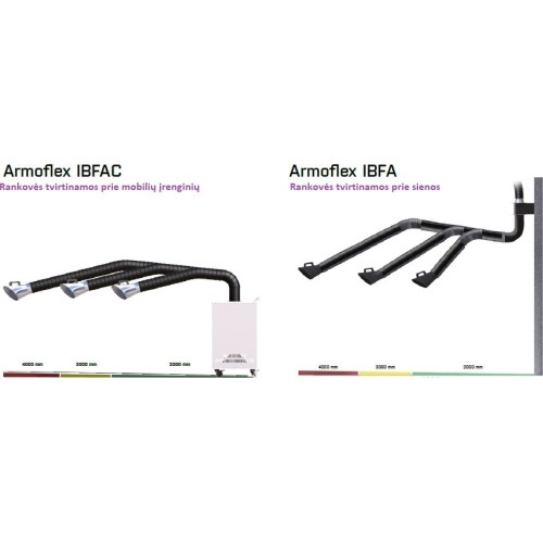 Smoke extraction sleeve AERSERVICE ARMOFLEX 160 - With ventilator