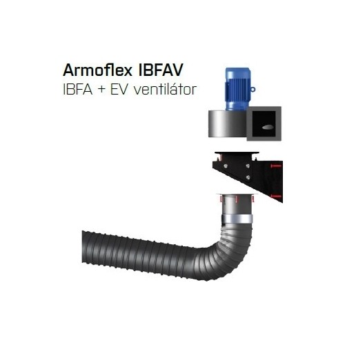 Smoke extraction sleeve AERSERVICE ARMOFLEX 160 - With ventilator
