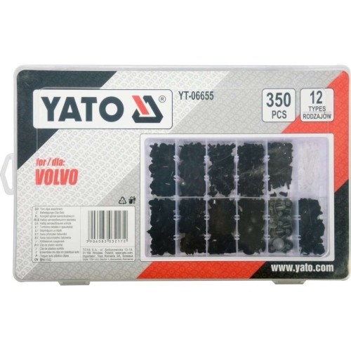 Plastic Push-Type Clip Assortment (350pcs) Volvo