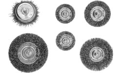 Wire brush with shank set 6pcs INOX